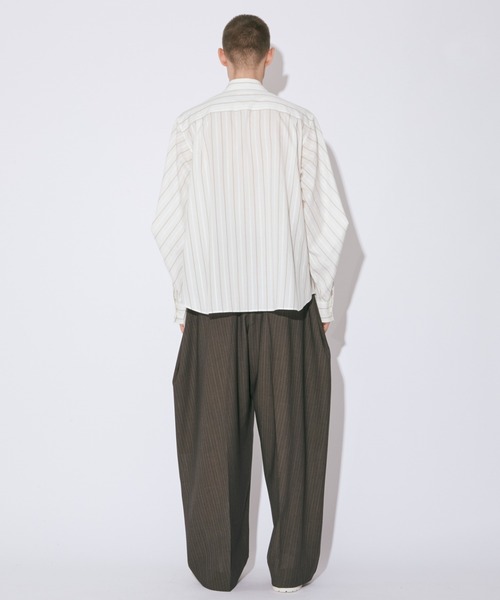 beautiful people（ビューティフルピープル）の「double-front cotton silk JQ stripe shirt（シャツ/ブラウス・レディース・オフホワイト・36/40）」の7枚目の写真