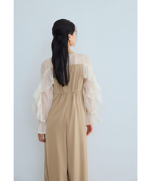 セール】シアーフリルパンツドレス オールインワン 結婚式 成人式