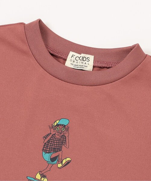 F.O.KIDS（エフオーキッズ）の「【ジュニア対応】ハイブリッドTシャツ（Tシャツ/カットソー・キッズ・レッド/ベージュ/カーキ/ブラック・100/80/140/130/120/110/90）」の22枚目の写真