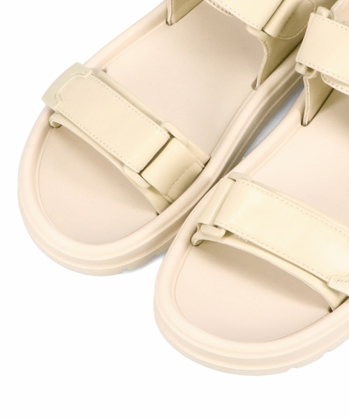 ORiental TRaffic（オリエンタルトラフィック）の「【Fit meサンダル】ダブルベルトサンダル/51227（サンダル・レディース・ブラック/アイボリー/イエロー・S/M/L/LL）」の6枚目の写真