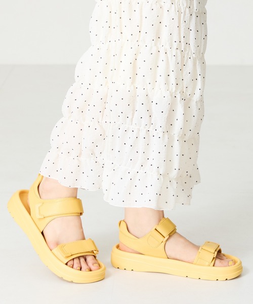 ORiental TRaffic（オリエンタルトラフィック）の「【Fit meサンダル】ダブルベルトサンダル/51227（サンダル・レディース・ブラック/アイボリー/イエロー・S/M/L/LL）」の16枚目の写真