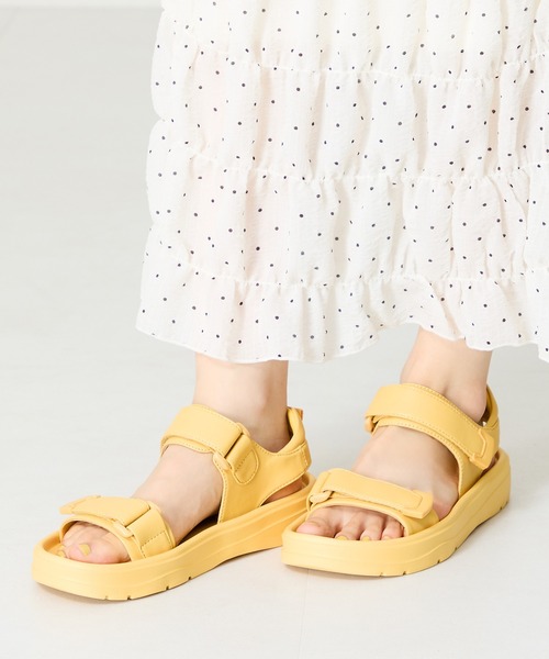 ORiental TRaffic（オリエンタルトラフィック）の「【Fit meサンダル】ダブルベルトサンダル/51227（サンダル・レディース・ブラック/アイボリー/イエロー・S/M/L/LL）」の18枚目の写真