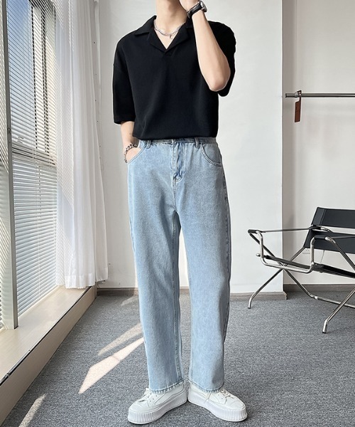 link lot(リンクロット)の「オープンカラーワッフルポロシャツ(ポロシャツ・メンズ・ホワイト/グレー/ブラック・L/M)」の6枚目の写真
