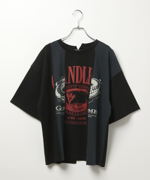 LEPSIM（レプシィム）の「ストーンウォッシュ切り替えT　494900（Tシャツ/カットソー・レディース・オフホワイト/ブラック/ライトグレー・FREE）」の12枚目の写真