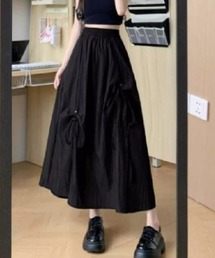 リボンデザインフレアスカート