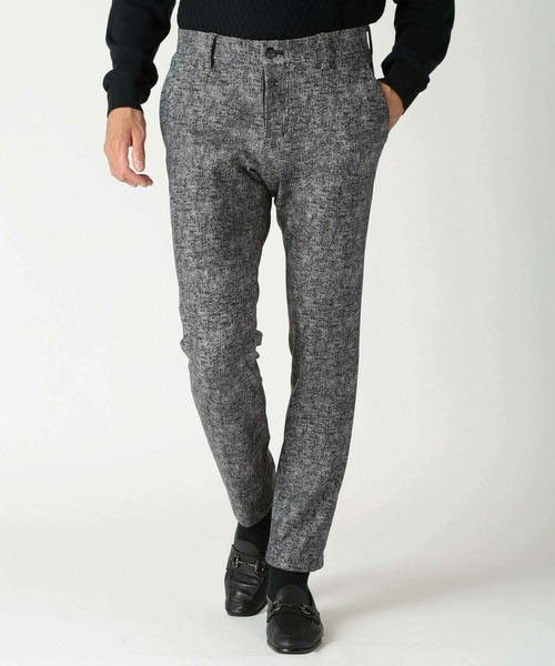 MEN'S BIGI(メンズビギ)の「【ACTIVE TAILOR/アクティブテイラー】ヒートパフォーマーツイード調プリントスラックスパンツ(スラックス・メンズ・ブラウン/ネイビー/ブラック・03/02/01/04)」の2枚目の写真