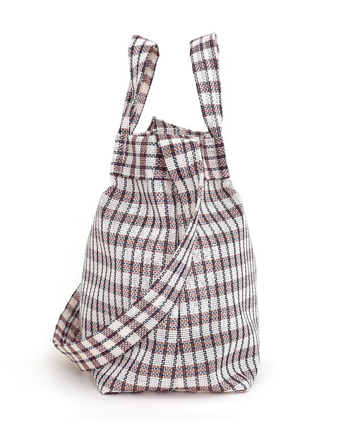 COOCO（クーコ）の「メッシュ柄生地２ＷＡＹトートバッグ（トートバッグ・レディース・ブルー/アイボリー/ブラック/オレンジ・FREE）」の10枚目の写真