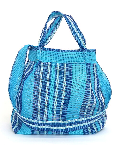 COOCO（クーコ）の「メッシュ柄生地２ＷＡＹトートバッグ（トートバッグ・レディース・ブルー/アイボリー/ブラック/オレンジ・FREE）」の20枚目の写真