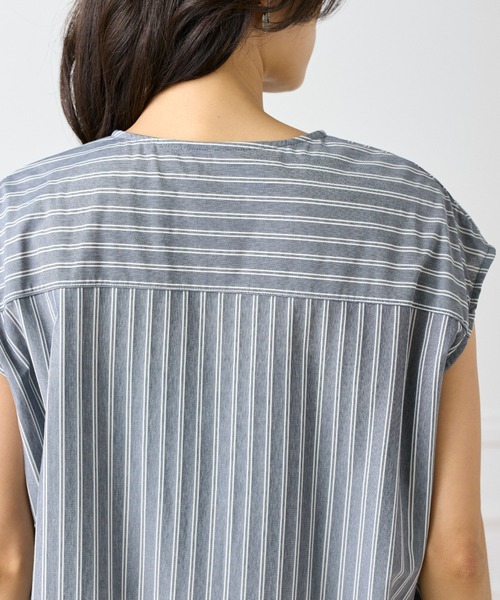 INED（イネド）の「ストライプスキッパーデザイントップス（Tシャツ/カットソー・レディース・ネイビー・9号/11号）」の8枚目の写真
