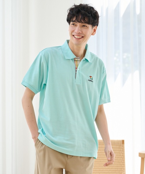 Arnold Palmer（アーノルドパーマー）の「シェア カノコ ワンポイント刺繍 半袖 ポロシャツ（ポロシャツ・レディース・スカイブルー/ピンク/ミント/ネイビー・XS/LL/L/M/S）」の2枚目の写真