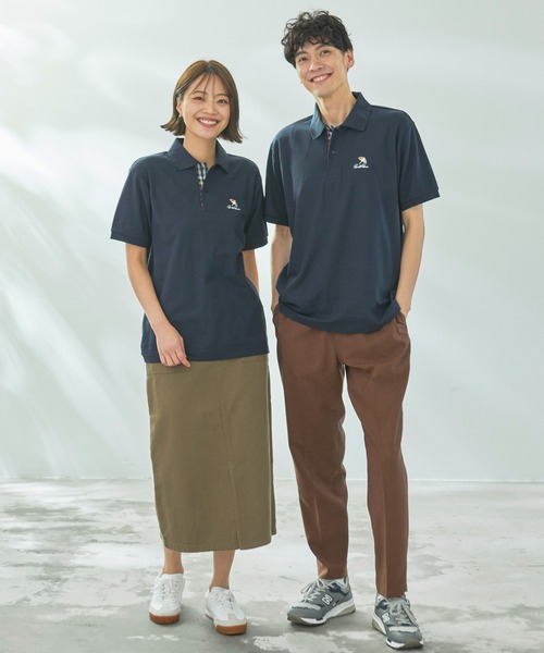 Arnold Palmer（アーノルドパーマー）の「シェア カノコ ワンポイント刺繍 半袖 ポロシャツ（ポロシャツ・レディース・スカイブルー/ピンク/ミント/ネイビー・XS/LL/L/M/S）」の5枚目の写真