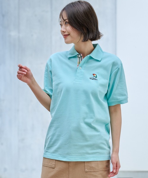 Arnold Palmer（アーノルドパーマー）の「シェア カノコ ワンポイント刺繍 半袖 ポロシャツ（ポロシャツ・レディース・スカイブルー/ピンク/ミント/ネイビー・XS/LL/L/M/S）」の9枚目の写真