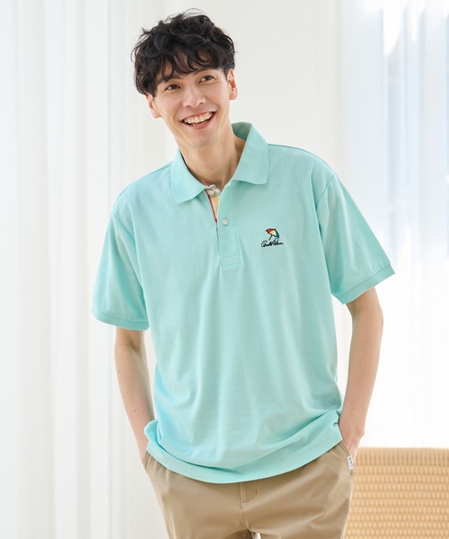 Arnold Palmer（アーノルドパーマー）の「シェア カノコ ワンポイント刺繍 半袖 ポロシャツ（ポロシャツ・レディース・スカイブルー/ピンク/ミント/ネイビー・XS/LL/L/M/S）」の6枚目の写真