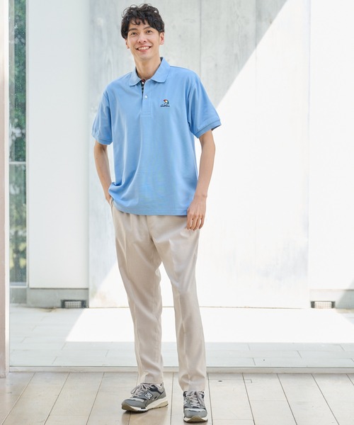 Arnold Palmer（アーノルドパーマー）の「シェア カノコ ワンポイント刺繍 半袖 ポロシャツ（ポロシャツ・レディース・スカイブルー/ピンク/ミント/ネイビー・XS/LL/L/M/S）」の13枚目の写真