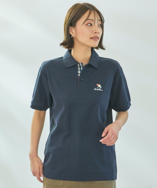 Arnold Palmer（アーノルドパーマー）の「シェア カノコ ワンポイント刺繍 半袖 ポロシャツ（ポロシャツ・レディース・スカイブルー/ピンク/ミント/ネイビー・XS/LL/L/M/S）」の19枚目の写真