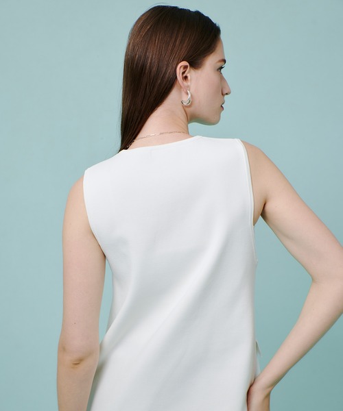 allureville(アルアバイル)の「ミラノリブニットジレ(ニット/セーター・レディース・ネイビー/オフホワイト・2)」の20枚目の写真