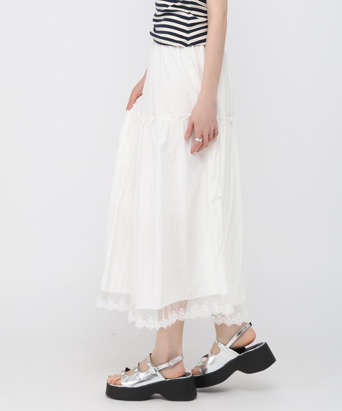 3.3 Field Trip (3.3フィールドトリップ)の「3.3 Field Trip/裾フリルティアードスカート(スカート・レディース・ブラック/ホワイト・FREE)」の15枚目の写真