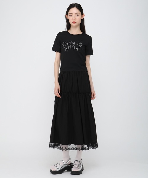 3.3 Field Trip (3.3フィールドトリップ)の「3.3 Field Trip/裾フリルティアードスカート(スカート・レディース・ブラック/ホワイト・FREE)」の16枚目の写真