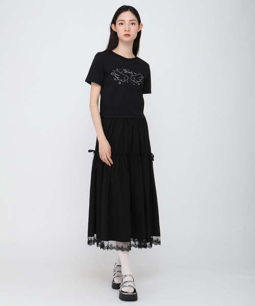 3.3 Field Trip (3.3フィールドトリップ)の「3.3 Field Trip/裾フリルティアードスカート(スカート・レディース・ブラック/ホワイト・FREE)」の17枚目の写真