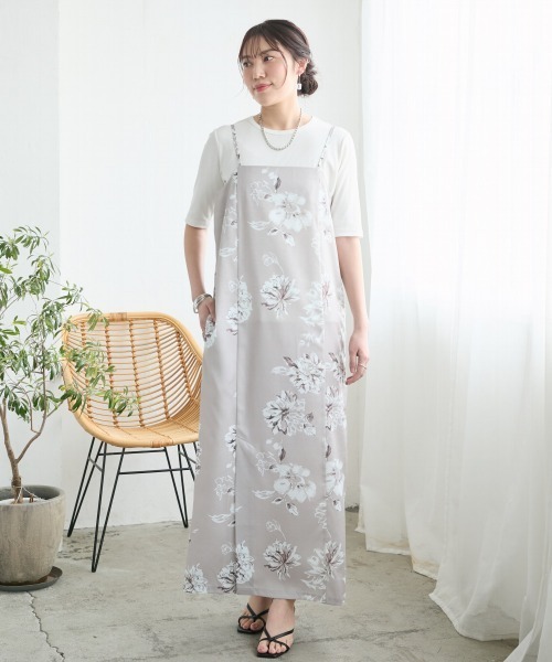 slattgir（スラットジール）の「高身長　ワンピース浴衣３点セット（羽織り＋キャミワンピース＋へこ帯）（トールサイズ）Essenave≪動画あり≫（浴衣・レディース・ネイビー系/ベージュ系・LL～3L/M～Ｌ）」の17枚目の写真