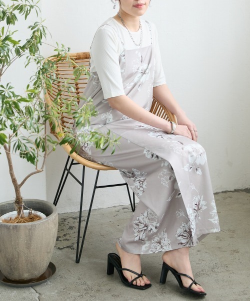 slattgir（スラットジール）の「高身長　ワンピース浴衣３点セット（羽織り＋キャミワンピース＋へこ帯）（トールサイズ）Essenave≪動画あり≫（浴衣・レディース・ネイビー系/ベージュ系・LL～3L/M～Ｌ）」の19枚目の写真