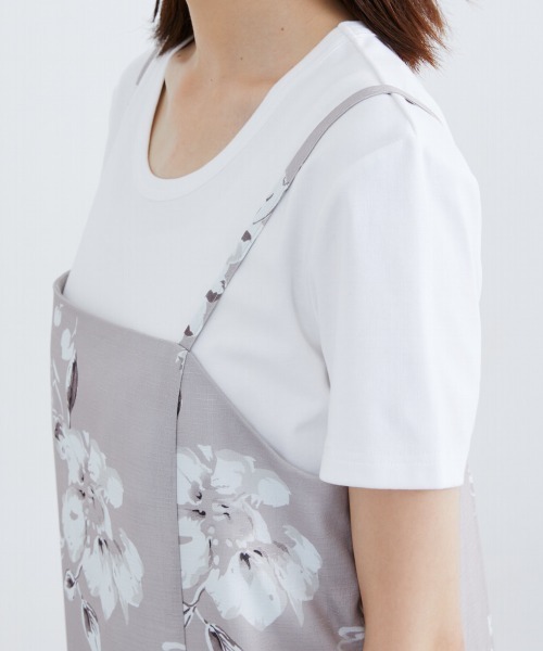 slattgir（スラットジール）の「高身長　ワンピース浴衣３点セット（羽織り＋キャミワンピース＋へこ帯）（トールサイズ）Essenave≪動画あり≫（浴衣・レディース・ネイビー系/ベージュ系・LL～3L/M～Ｌ）」の5枚目の写真