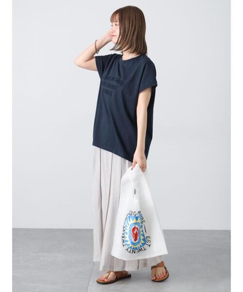 Lugnoncure(ルノンキュール)の「エンボスロゴTシャツ(Tシャツ/カットソー・レディース・ネイビー/オフホワイト/グレー/ブラック・F)」の18枚目の写真