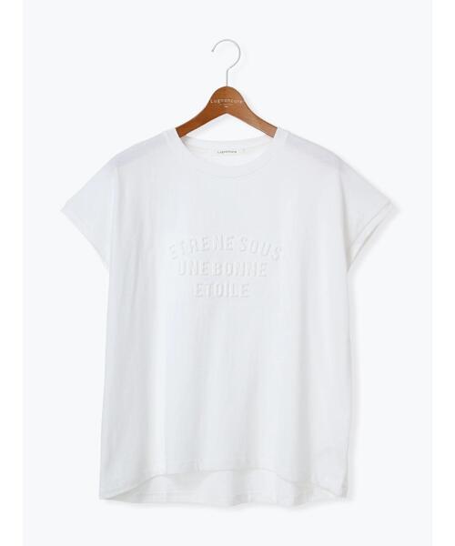 Lugnoncure(ルノンキュール)の「エンボスロゴTシャツ(Tシャツ/カットソー・レディース・ネイビー/オフホワイト/グレー/ブラック・F)」の14枚目の写真