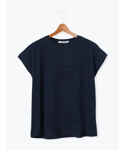 Lugnoncure(ルノンキュール)の「エンボスロゴTシャツ(Tシャツ/カットソー・レディース・ネイビー/オフホワイト/グレー/ブラック・F)」の12枚目の写真