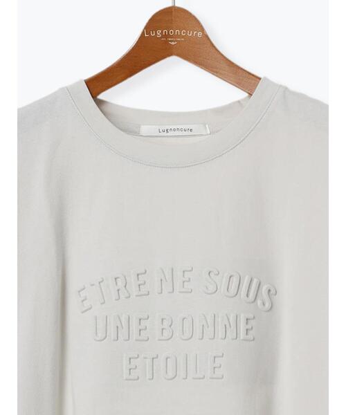 Lugnoncure(ルノンキュール)の「エンボスロゴTシャツ(Tシャツ/カットソー・レディース・ネイビー/オフホワイト/グレー/ブラック・F)」の9枚目の写真