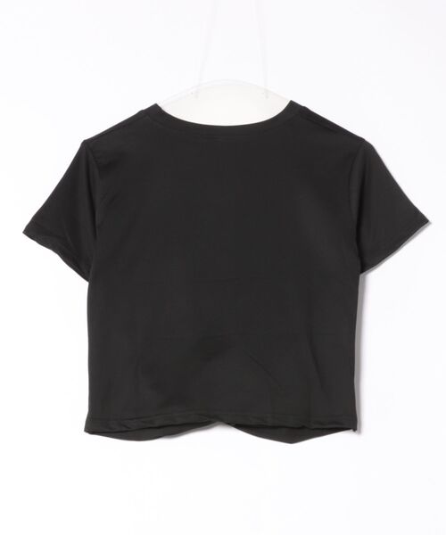 onum(オヌム)の「クロスツイストデザインショートTシャツ/フロントツイストカットソー(Tシャツ/カットソー・レディース・ホワイト/ブラック・FREE)」の5枚目の写真