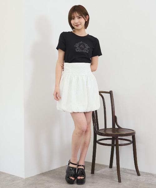 tシャツ ラメエンブレムTシャツ レディース ラメエンブレムTシャツ（Tシャツ/カットソー）｜REDYAZEL