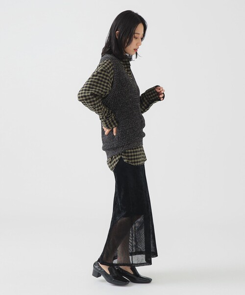 レディース メッシュ ラメ ベスト ラメメッシュベスト