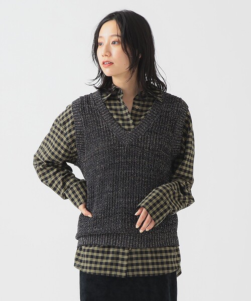 B:MING by BEAMS（ビーミングバイビームス）の「メッシュ ラメ ベスト（ベスト・レディース・チャコールグレー/カーキ/ホワイト系その他5・ONE SIZE）」の14枚目の写真