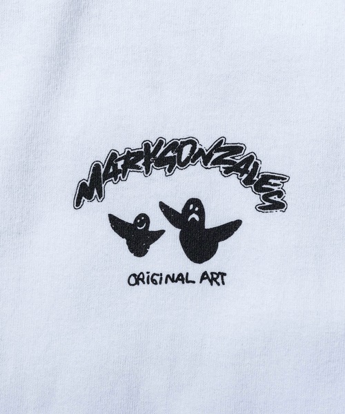 Mark Gonzales（マーク・ゴンザレス）の「【WEB・直営店限定】MARK GONZALES ARTWORK COLLECTION(マーク ゴンザレス)バックプリント バックロゴ 半袖Tシャツ ロゴTシャツ/3type/4colors（Tシャツ/カットソー・メンズ・ホワイト系1/ホワイト系2/ホワイト系3/ブラック系1/ブラック系2/ブラック系3/グリーン系1/グリーン系2/グリーン系3/ブルー系1/ブルー系2/ブルー系3・L/XL/M）」の21枚目の写真