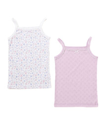 SLAP SLIP（スラップスリップ）の「【スララク/吸汗速乾】綿100%汗とムレにサラば！ときめきサラッとキャミソール2枚セット(80~130cm)（インナーウェア/肌着）」