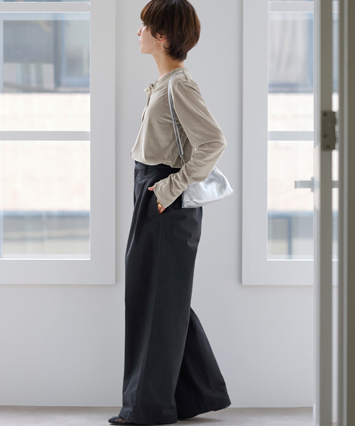 JOURNAL STANDARD relume(ジャーナルスタンダード レリューム)の「シアーベロアクルーネックカーディガン(カーディガン/ボレロ・レディース・ネイビー/ブラウン/グレー・FREE)」の7枚目の写真