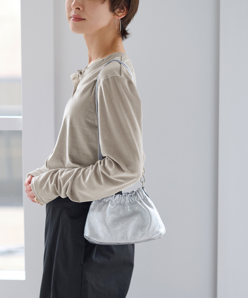 JOURNAL STANDARD relume(ジャーナルスタンダード レリューム)の「シアーベロアクルーネックカーディガン(カーディガン/ボレロ・レディース・ネイビー/ブラウン/グレー・FREE)」の13枚目の写真