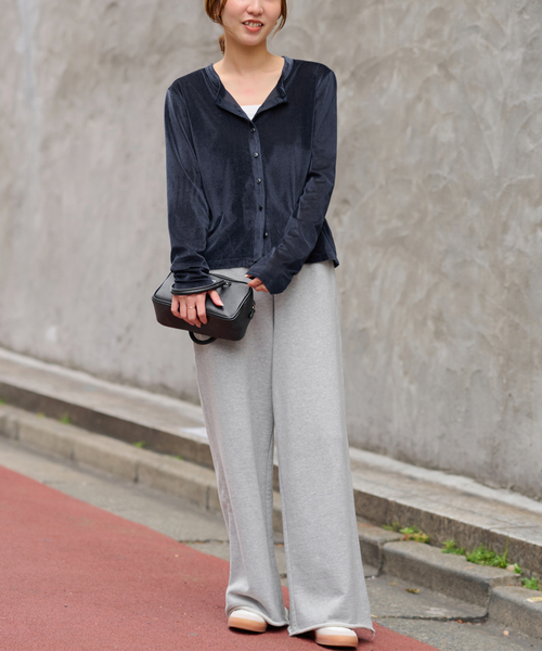 25AW新作］シアーベロアクルーネックカーディガン（カーディガン