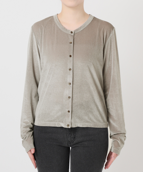 25AW新作］シアーベロアクルーネックカーディガン（カーディガン