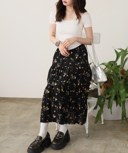 ROOPTOKYO(ループトウキョウ)の「Square Neck Top with Cups / カップ付き スクエアネックカットソー 秋物 秋服 2026年秋冬(Tシャツ/カットソー・レディース・ホワイト/ブラック/アイボリー・FREE)」の9枚目の写真