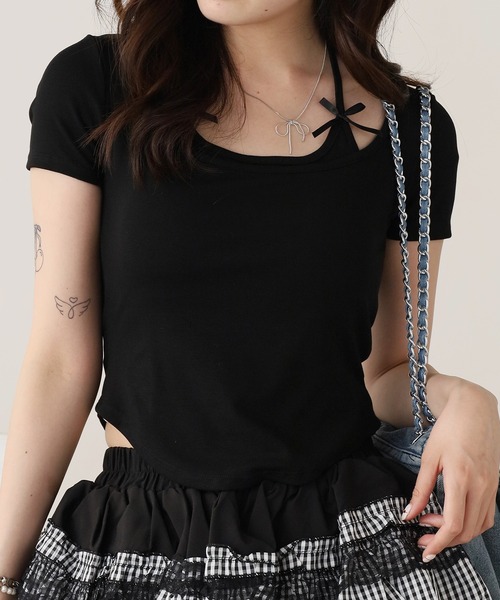 ROOPTOKYO(ループトウキョウ)の「Square Neck Top with Cups / カップ付き スクエアネックカットソー 秋物 秋服 2026年秋冬(Tシャツ/カットソー・レディース・ホワイト/ブラック/アイボリー・FREE)」の16枚目の写真
