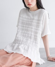 somari imagination | 『シャーリング半袖カットソー』(Tシャツ/カットソー)