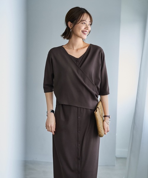 チコさま新品 2way STYLE DELI スタイルデリ ラグジュアリーワンピ スタイルデリ STYLE DELI 【LUXE】ゴムポイントプリントギャザー