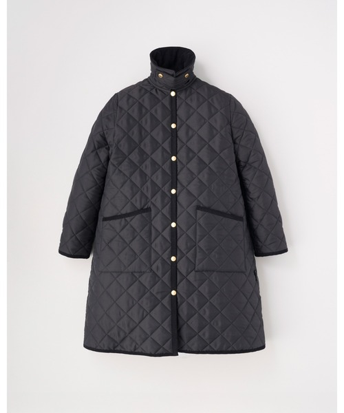 Traditional Weatherwear(トラディショナルウェザーウェア)の「WAVERLY A-LINE LONG(ダウンジャケット/コート・レディース・ネイビー/ブラック・36/34/32)」の9枚目の写真