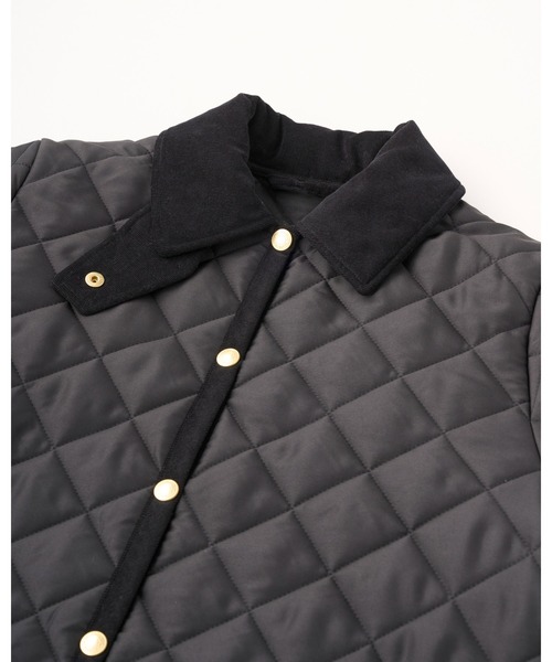 Traditional Weatherwear(トラディショナルウェザーウェア)の「WAVERLY A-LINE LONG(ダウンジャケット/コート・レディース・ネイビー/ブラック・36/34/32)」の11枚目の写真
