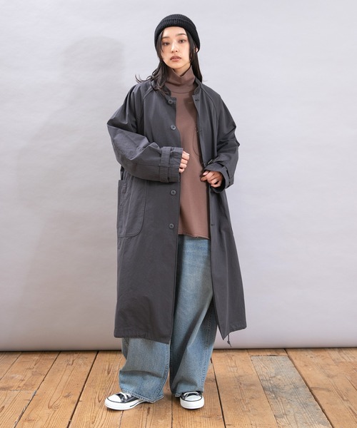 URCH RNA(アーチ アールエヌエー)の「M2494 丸いポケットのBIGタートルプルオーバー(Tシャツ/カットソー・レディース・モカ/チャコール/ナチュラル・FREE)」の15枚目の写真