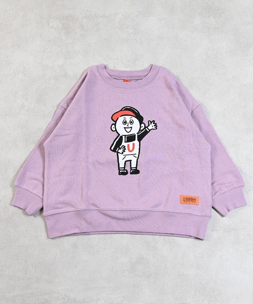 UNIVERSAL OVERALL（ユニバーサルオーバーオール）の「【UNIVERSAL OVERALL】別注プリントトレーナー（スウェット・キッズ・チャコール/ホワイト系その他/ピンク・80/90/95/100/110/120/130/140/150）」の15枚目の写真