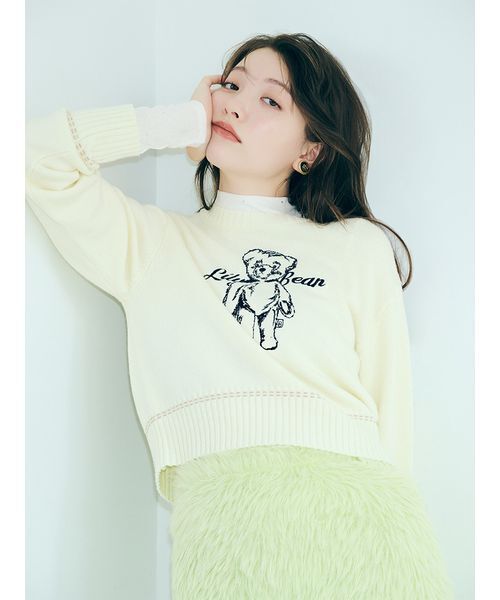 LILY BROWN（リリーブラウン）の「フェザーヤーンミニスカート