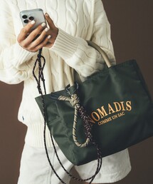 NOMADIS トートバッグ　オリーブグリーン(カーキ) ×ベージュ NOMADIS トートバッグ オリーブグリーン(カーキ) ×ベージュ